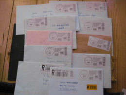 10 Briefe Mit Opal - CO2 - Label, Verschiedene PLZ - Covers & Documents