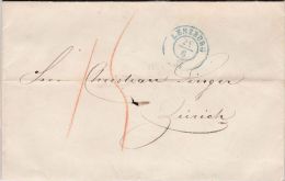 Heimat AG LENZBURG 1854-06-29 Brief Nach Zürich - ...-1845 Prephilately