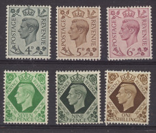 GB KG6 1937-47 Selection To 1s MLH(*) - Unused Stamps