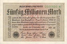 Deutschland, Germany - 50 Mio. Mark, Reichsbanknote, Ro. 108 E,  ( Serie NF ) XF ( II ), 1923 ! - 50 Miljoen Mark