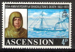 Ascencion 1972 - N° YT 162  Neuf **, MNH - Shackleton, Boat, Steamer - Ascensión