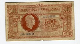 500 Francs Tresor Central - 1943-1945 Maríanne