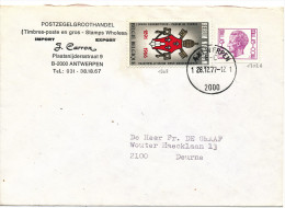 1977 Brief(met Hoofding) Van Antwerpen !!mooie Stempel!! Naar Deurne PZ1362+1702A  Zie Scan(s) - Cartas & Documentos