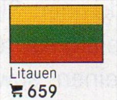 6 Stamps+ Flags-Sticker Litauen Farbe Set 7€ Zur Kennzeichnung Von Alben+ Karten LINDNER #659 Flag Of LIETUVA - Sonstige & Ohne Zuordnung