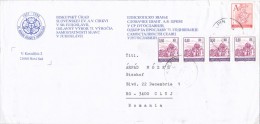 CHURCH, ST GEORGE AND THE DRAGON, STAMPS ON COVER, 1996, YOUGOSLAVIA - Brieven En Documenten