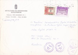 MOTTIFS, ESZTERHAZY CASTLE, STAMPS ON COVER, 1990, HUNGARY - Brieven En Documenten