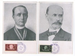 YUGOSLAVIA JUGOSLAVIJA 2 X  MC MK MAXIMUM CARD 1948 AKADEMIJA   ĐURO DANIČIĆ  FRANJO RAČKI ZAGREB - Maximum Cards