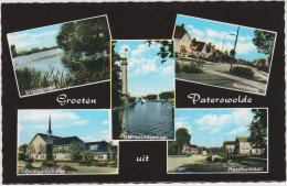 Paterswolde - Hoofdweg, Gemeentehuis, Vriezenveen, Raadhuislaan En Paterwoldsemeer - Holland/Nederland  (2 Scans) - Autres & Non Classés