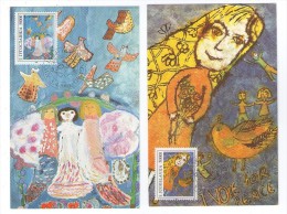 YUGOSLAVIA JUGOSLAVIJA 2 X MK MC MAXIMUM CARD 1993 DECA ZA MIR CHILDREN FOR PEACE - Maximum Cards