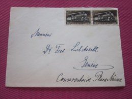 Lettre De Zurich Pour Genève Affranchissement Composé De Deux Timbres Locomotive L/ Train 1847-1947 Centenaire - Briefe U. Dokumente