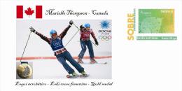 Spain 2014 - XXII Olimpics Winter Games Sochi 2014 Gold Medals Special Prepaid Cover - Marielle Thompson - Winter 2014: Sotschi