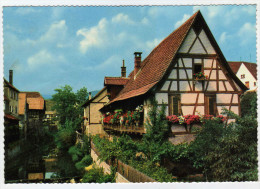 $ CPSM ANCIENNE MAISON FLEURIE AU BORD DE LA WEISS A KAYSERSBERG 68 HAUT-RHIN - Kaysersberg