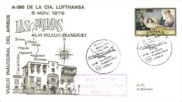 SPAIN. FFC LAS PALMAS - FRANKFURT. AIRBUS A-300 LUFTHANSA. 1978 - Franking Machines (EMA)