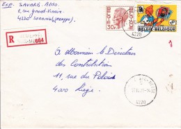 1944  Recommandé 664 J15 Belgique BD Tintin Philatélie De La Jeunesse 16-10-1979 4220 Jemeppe-sur-Sambre - Cartas & Documentos