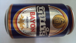 Cambodia Cambodge 330ml Empty Beer Can With Brand Of Bayon / Opened By 2 Holes At Bottom - Cannettes