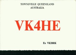 QSL Card VK4HE Australia Townshill Queensland 14.12.1973 - CB