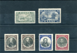 1927/28-Greece- "Navarino" Complete Set Mint Hinged ("De Rigny" 5drs. Small Tear, "Van Der Heyden" 5drs. Light Fold) - Neufs