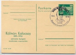 DDR P79-16-80 C114 Postkarte Zudruck Esperanto Kálmán Kalocsay Karl-Marx-Stadt Sost. 1980 - Privatpostkarten - Gebraucht