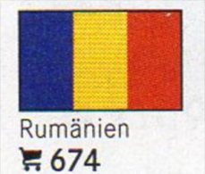 6 Coins+Flaggen-Sticker In Farbe Rumänien 7€ Zur Kennzeichnung Von Alben Karten/Sammlungen LINDNER #674 Flags Of Romania - Rumänien