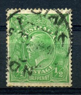 AUSTRALIA    1914     1/2d   Bright  Green    USED - Usati