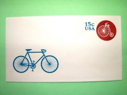 USA 1980 Stationery Stamped Cover - 15c - Bicycle - 1961-80