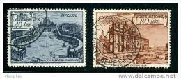 VATICAN 1949  Série Des Basiliques Timbres «Par Exprès» Perf 13,25 X 14 Sass E11/I - 12/I Mi Nr 159-60C - Express