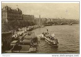 THAMES EMBANKMENT    Vintage Card  Mint - River Thames