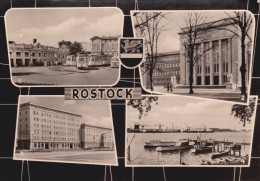 Rostock, Mehrbildkarte, Mit Bahnhof, Neptun Werft..... - Rostock