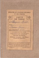 CARTE DE TABAC - Débit 355  , AUXERRE , YONNE - TENU PAR MR BLONDEAU - POUR MR CHAPUIS - Documents
