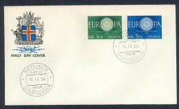 Iceland First Day Cover, 1960 - Covers & Documents