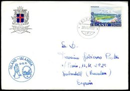 ICELAND TO SPAIN Cover VERY NICE! - Lettres & Documents