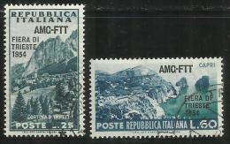 TRIESTE A 1953 AMG - FTT ITALIA ITALY OVERPRINTED VI FIERA 6TH FAIR SERIE COMPLETA COMPLETE SET USATO USED - Express Mail