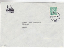 Bateaux - Finlande - Lettre De 1956 - Oblitération Bateaux - Turku - Expédié Vers Vaasa - Storia Postale