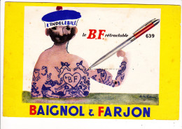 Buvard Stylo Crayon BAIGNOL ET FARJON L'indelebile Retractable Marin Tatouages - Dessin Andre Francon Ou Fancon - Papeterie