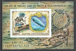 Central African Empire 1978 Mi Block 23B  MNH UNDENTED - Zeppelins