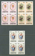 1981 LESOTHO ROYAL WEDDING OF PRINCE CHARLES & LADY DIANA MICHEL: 344-346 BLOCK OF 4 MNH ** - Lesotho (1966-...)