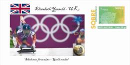 Spain 2014 - XXII Olimpics Winter Games Sochi 2014 Special Prepaid Cover - Elizabeth Yarnold - Winter 2014: Sotschi