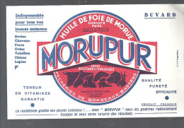 Buvard. MORUPUR Huile De Foie De Morue MORUPUR Pour Bestiaux Et Volailles Pécheries De Bordeaux Bassens - Farm