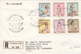 1960, LETTRE RECOMMANDE LUXEMBOURG, CARITAS/5198 - Covers & Documents