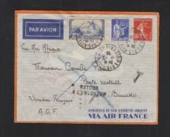 Poste Aerienne 1938 Regie Air-Afrique Pour Bamako Soudan - 1927-1959 Brieven & Documenten