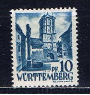 D+ Württemberg 1947 Mi 3 Mnh Wangen - Wurtemberg