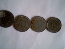 Lot De 4*10 Pfennigs , Allemagne, 1941 - 10 Reichspfennig