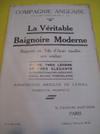 La Véritable Baignoire Moderne / Compagnie Anglaise/The Paris Earthenware C° Ltd/LONDON/Vers 1930       CAT53 - Catalogues