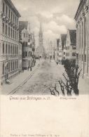 Gruss Aus Dillingen A. D. - Königsstrasse - Edition Ludwig Sauer, Carte Dos Simple Non Circulée - Dillingen