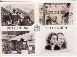 VADUZ (Liechtenstein) Schloss-Fürstentum Fürst Franz Josef II-Fürstin Cina-Noblesse-Royauté- Stempel Zürich Briefversand - Liechtenstein