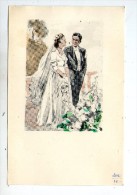 Mariage , MARIES , Marié , Mariée , 16 X 10.5 Cm - Lithografieën