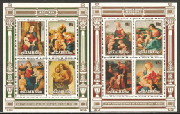 Zaire 1983 Mi# Block 47-48 ** MNH - Christmas / Raphael Paintings - Unused Stamps