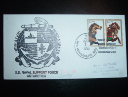 LETTRE TP USA 32 X2 OBL.MEC. OCT 11 1996 US MCM ANTARCTICA FPO 96692 + OPERATION DEEP FREEZE - Andere & Zonder Classificatie