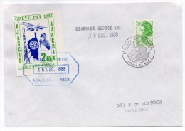 AJACCIO 1988 : 2Fr  Sur Enveloppe AJACCIO-NICE - Other & Unclassified