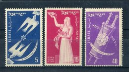 Israel 1951. Yvert 50-52 * MH. - Nuevos (sin Tab)